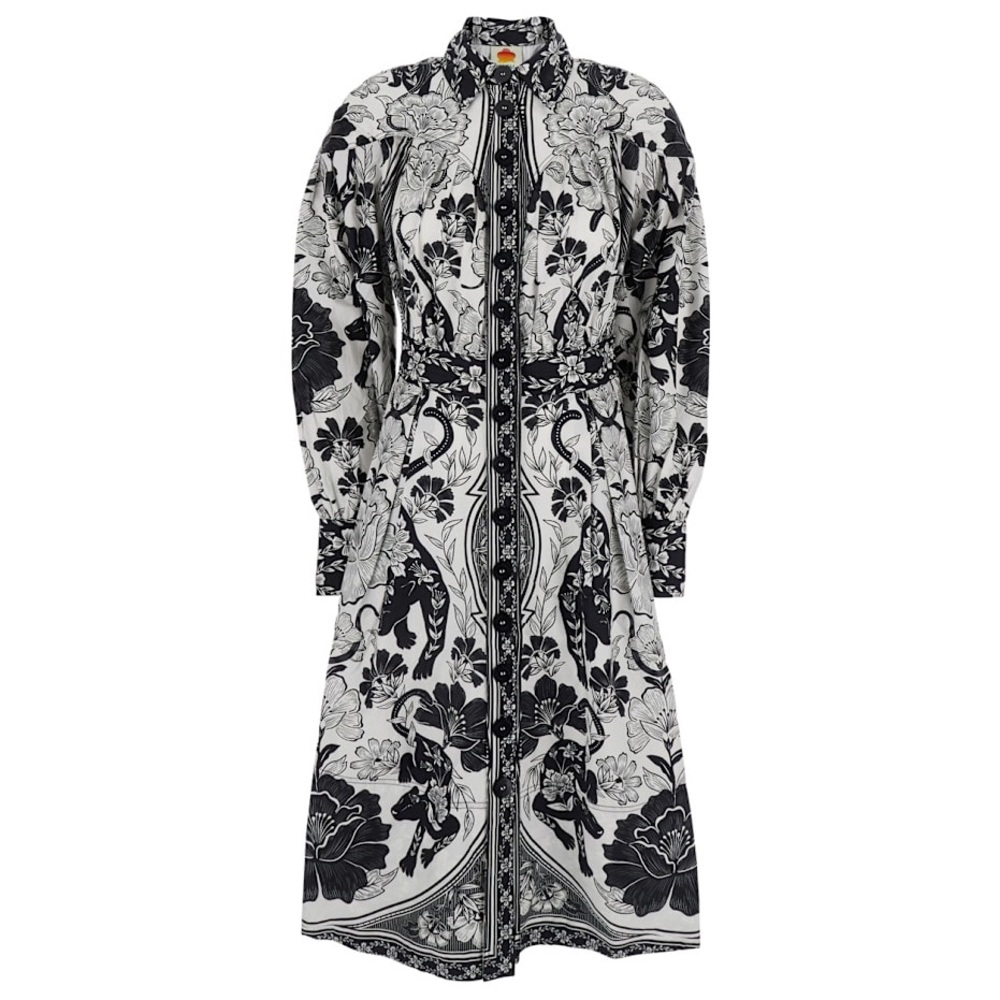 NWT Farm Rio Flower Leopards Midi Dress